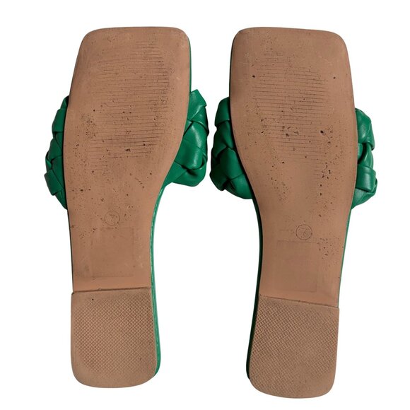 Azalea Wang Green Flat Mules / Sandals / Slides - Size 7 - Picture 7 of 8